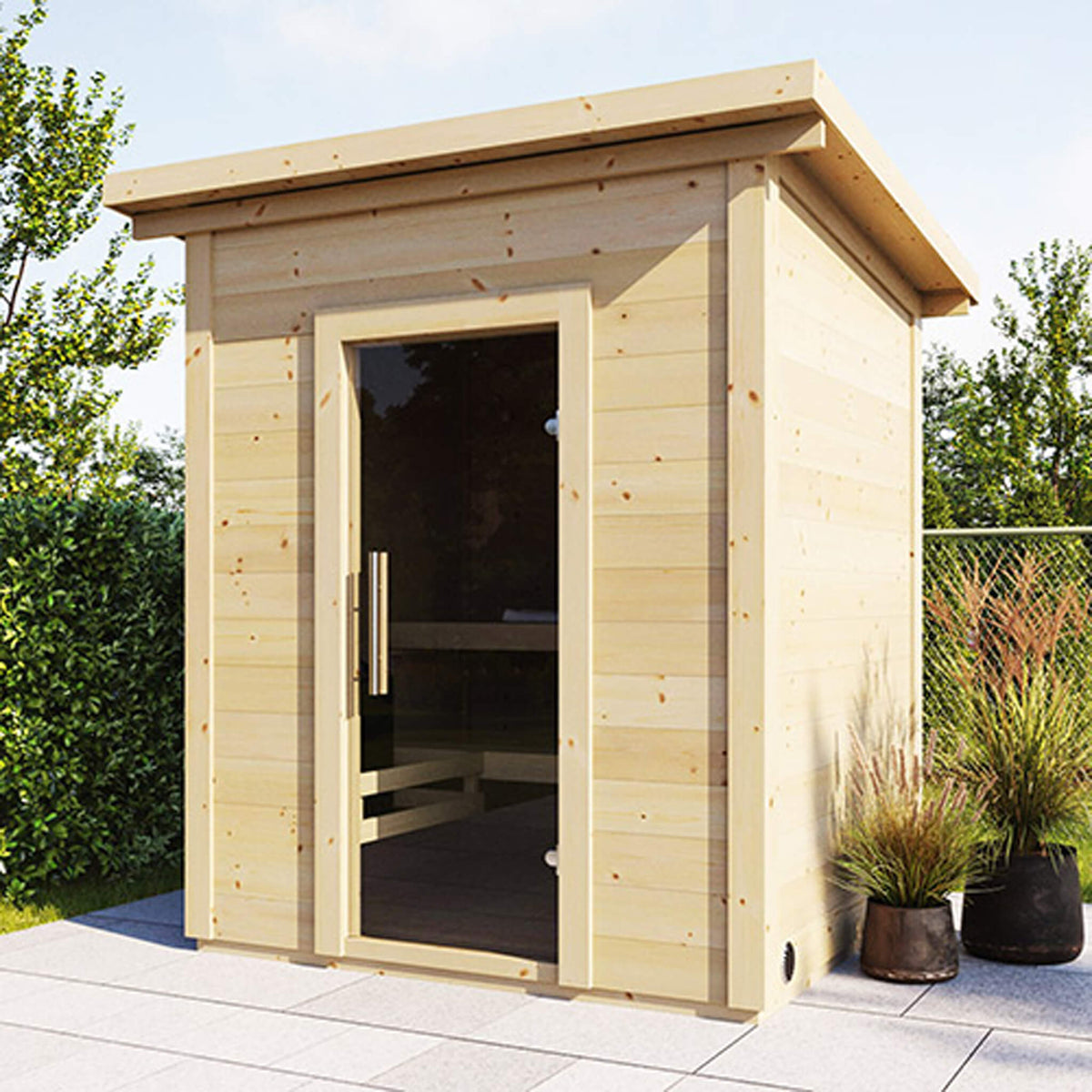 SaunaLife Garden G2 4-Person Outdoor Sauna Kit