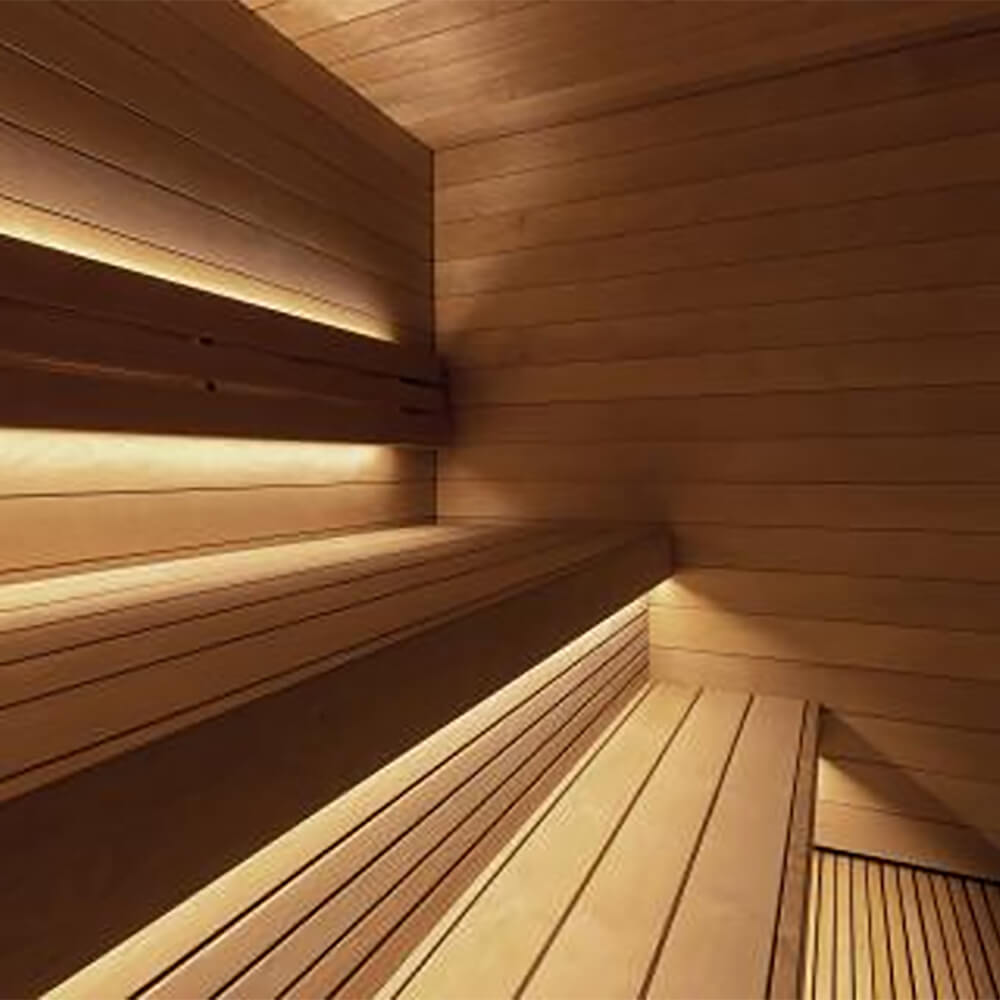 SaunaLife G7 6-Person Pre-Assembled Outdoor Sauna, Thermo-Pine Cladding