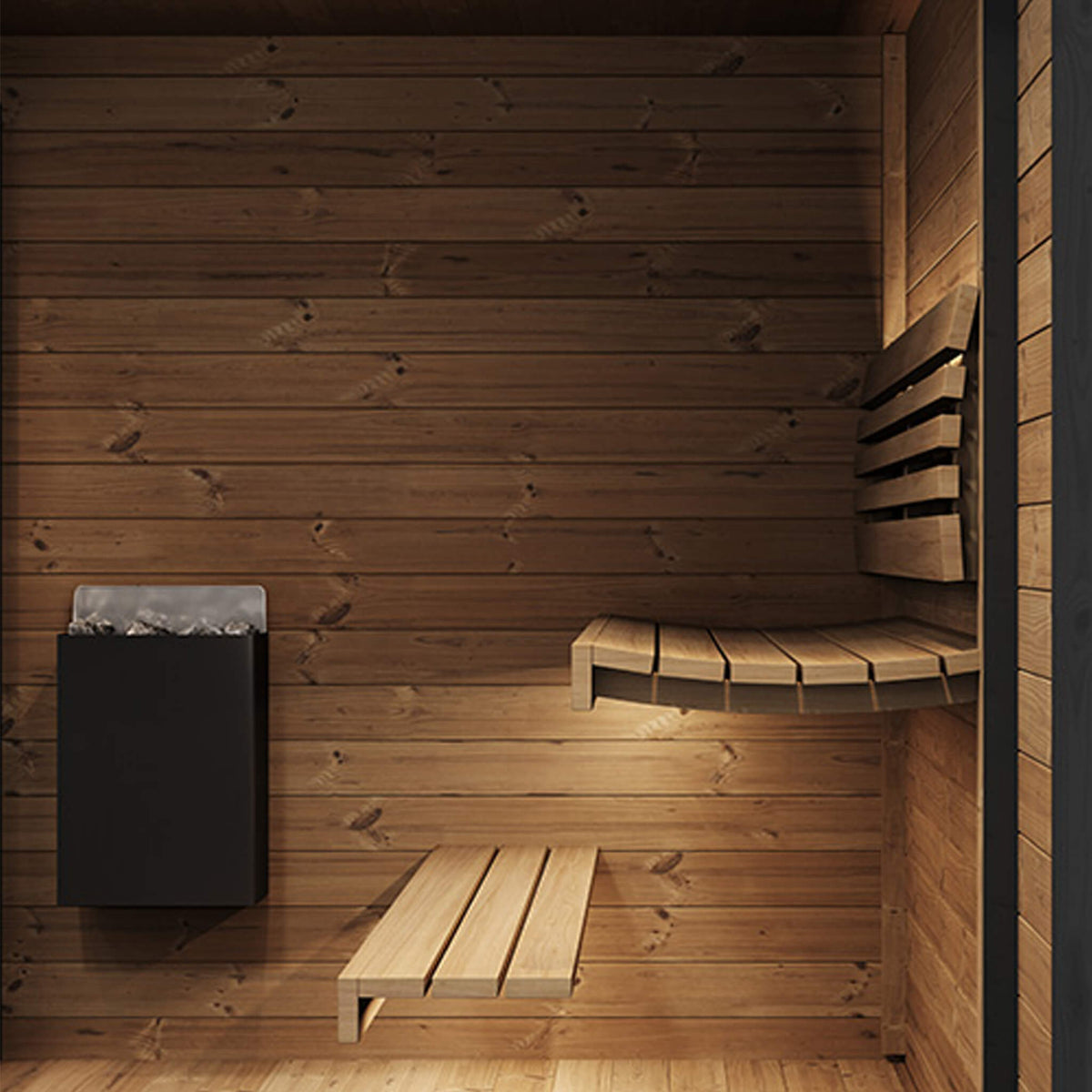 SaunaLife Luxury GL6 6-Person Outdoor Sauna Kit
