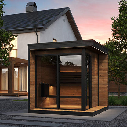 SaunaLife Luxury GL6 6-Person Outdoor Sauna Kit