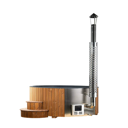 SaunaLife S4N 6-Person Wood-Fired Hot Tub