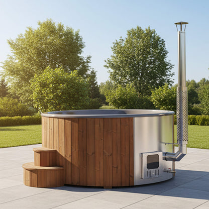 SaunaLife Soak S6N 7-Person Wood-Fired Hot Tub